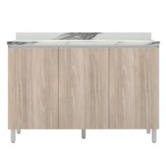 Balcão Triplo Bartira Amazonita com 3 Portas e 1 Prateleira - 120,1cm de largura