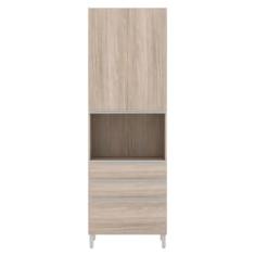 Paneleiro Bartira Amazonita com 2 Portas, 3 Gavetas e 3 Prateleiras - 71cm de largura