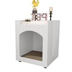Mesa de Cabeceira Ofertamo Casinha de PET - Branco