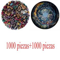 Puzzle 2000 peças - Graffiti - Quebra-cabeça redondo e colorido(20