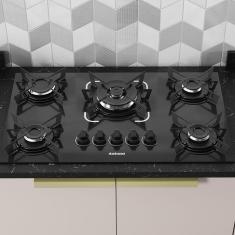 Cooktop Electra 5 Bocas Tripla Chama - Preto