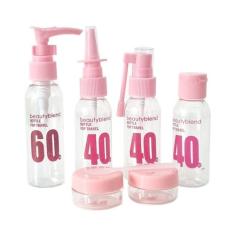 Kit Viagem 6 Peças Frasco Shampo Perfume Condicionador Creme - Beautyb