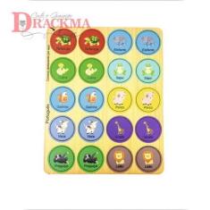 Jogo da Memória Pedagógico de animais para crianças em MDF - Drackma