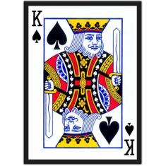 Quadro Decorativo Canastra Jogo de cartas Rei Salas Baralho Decorações