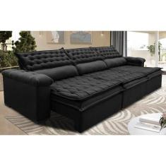 Sofá Retrátil e Reclinável 3,82m Molas Ensacadas Cama inBox Botonê Esp