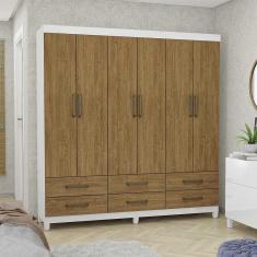 Guarda Roupa Casal D22 6 Portas 6 Gavetas Carioca Móveis