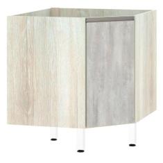 Balcão de Cozinha sem Tampo Canto Diagonal Luciane 1 Porta Luci Lucian