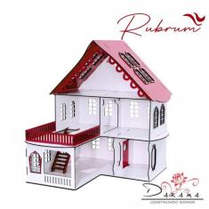 Casa de bonecas para mini bonecas compatível com lol e polly  modelo c