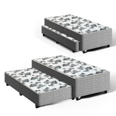Cama Box Com Colchão De Espuma E Auxiliar De Molas Unique 3 E