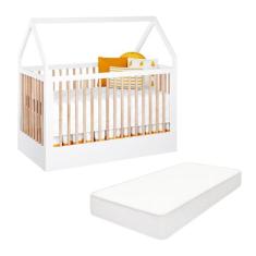 Berço Infantil Montessoriano Montessori com Casinha Wood Colchão Inclu