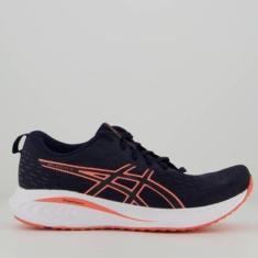 Tênis Asics Gel Excite 10 Feminino Marinho e Laranja-Feminino