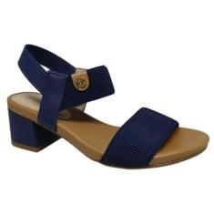 Sandália Feminina Salto Bloco Modare Moda Elastico 7187.100-Feminino