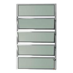 Janela Basculante de Alumínio 100x80cm com Vidro Boreal Anodizado Master Brimak Brilhante
