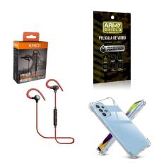 Capinha Samsung A54 + Fone De Ouvido Sem Fio + Película 3D