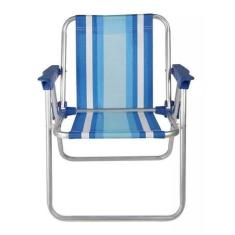 Cadeira De Praia Alta Infantil Aluminio - Mor