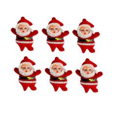 Boneco Pendente Natal 12 Unidades 6cm Vermelho/Branco