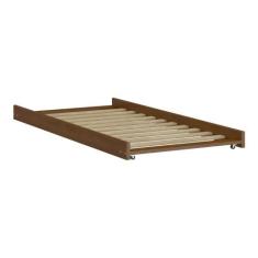 Cama Auxiliar de Solteiro Madeira Maciça para Colchão 88 x 188 cm com 