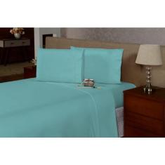 Jogo de Lençol Queen 4 peças Ponto Palito Percal Flex 400 Fios Toque M