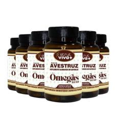 6x oleo de avestruz 60caps 1.000mg  strut omega 3 6 7 9 - Genuinamente