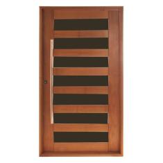 Porta Madrid sem Vidro Montada em Madeira Maciça Tauari - Mapaf, 82cm 