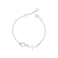 Pulseira Infantil Amor Ao Agro Revestida Em Prata