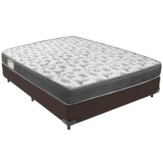 Cama Box e Colchão ISO100 Espuma D33 Viúvo Ortobom,  Marrom