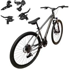 Bicicleta Aro 29 KSW XLT 100 24 Velocidades Alumínio MTB Câmbios e Tro