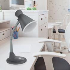 Luminária de Mesa Taschibra tlm 03 Articulável E27 Bivolt Cinza