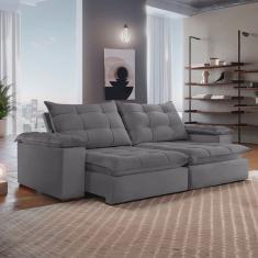 Sofa Retrátil e Reclinável 5 Lugares 290cm Espanha Veludo