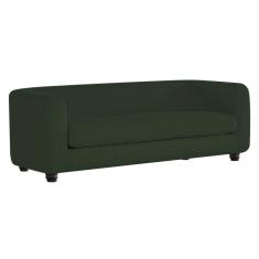 Sofá 3 Lugares Luxo Recepção Escritorio Sala Veneza 180cm Linho - Adj Decor Cor Verde