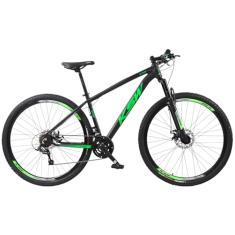 Bicicleta Aro 29 KSW 24v Freio A Disco Câmbios Shimano - Preto/Verde 21