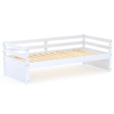 Cama Solteiro Eco Madeira Maciça Branco - Mobili Store