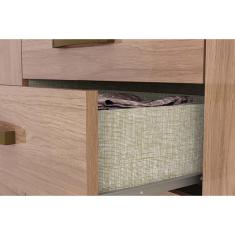 Guarda Roupa Solteiro Caju DA136 6 Portas de Bater 3 Gavetas MDF-MDP Branco Henn