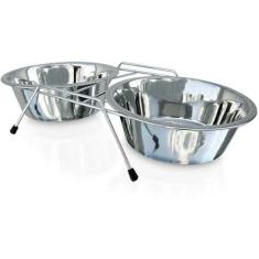 Comedouro Chalesco Duplo para Cães - 240 mL