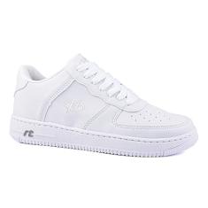 Tênis Estilo Retrô Sneaker Runway Sportwear Feminino Tamanho:37;Cor:Branco e Branco