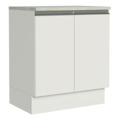 Balcão de Cozinha Madesa Glamy 70cm 2 Portas Branco