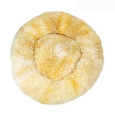 Cama calmante para cães pequenos – Cama lavável para animais de estimação pequenos, cama de gato de pelúcia redonda antiansiedade, serve para animais de estimação, diâmetro 50 cm