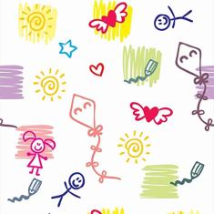 Papel de Parede Adesivo Lavável Brincadeiras 18m