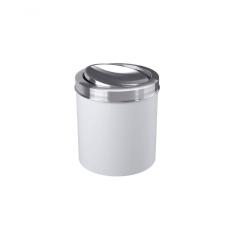 Lixeira Com Tampa Basculante Inox 19,5 X 20 X 22,4 Cm 5,4 L Branco Coza