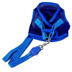 Coleira peitoral azul gg