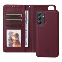 Capa compatível com Samsung Galaxy A34 5G Capa carteira destacável com suporte para cartão/alça de pulso, capa flip de couro PU com suporte magnético à prova de choque capa para telefone (cor