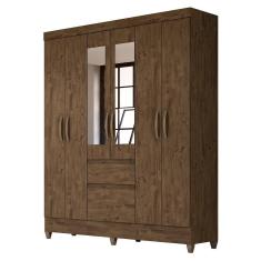 Guarda Roupa Casal New Cuba 6 Portas e 2 Gavetas com Espelho - Moval