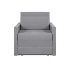 Sofá Cama Castor Solteiro Salerno Max Suede Cinza