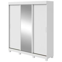 Guarda Roupa Saion 3 Portas com Pés 1 Porta Glass - Lopas - Móveis Lop