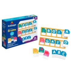 Quebra cabeça de encaixe aprendendo braille - Xalingo