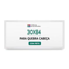 Moldura 84x30 cm Quebra Cabeça Grow Puzzle 750 Peças com Proteção Petg (Branco)