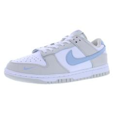 Nike Tênis feminino Dunk Low, Branco, azul-claro, 35