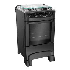 Fogão Mueller MFI4BA Acendimento Manual 4 Bocas Mesa Inox Forno 48,1L