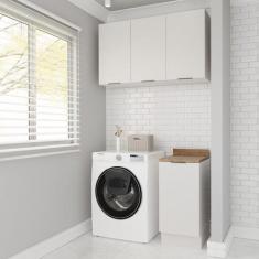 Lavanderia Modulada 2 Peças 1 Armário Aéreo 3 Portas 1 Balcão Ipanema 