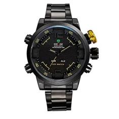 Relógio Masculino Weide AnaDigi WH-2309B - Preto e Amarelo